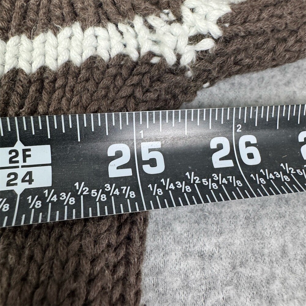 Quince Organic Cotton Striped Crew Sweater Womens Size S Brown Pullover - Picture 6 of 13